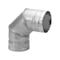 B & K DuraVent 3 in. D X 3 in. D 90 deg Galvanized Steel Stove Pipe Elbow 3PVL-E90R - alternate 1